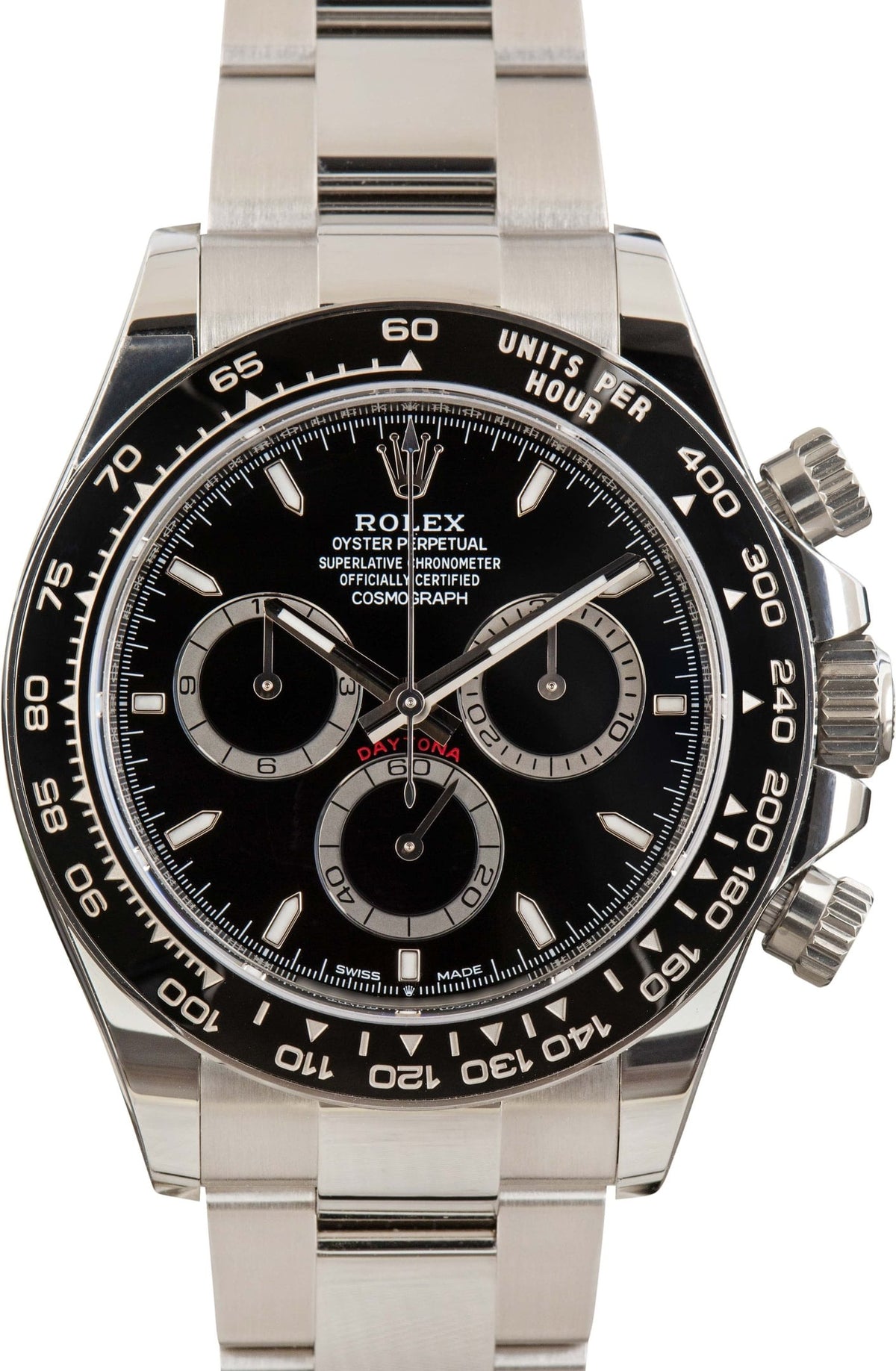 Rolex Daytona Black Dial front view