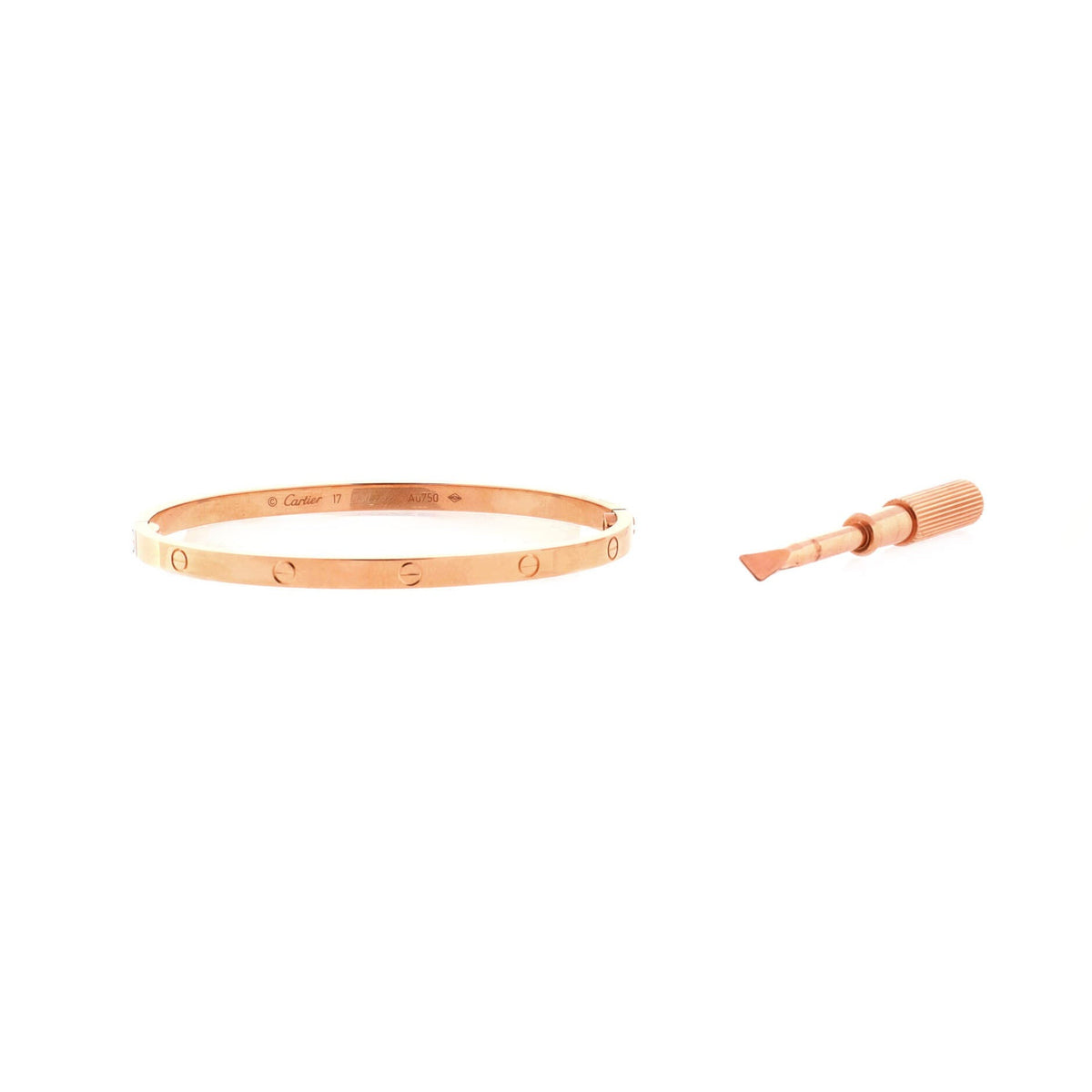 Cartier Love Bracelet Rose Gold front view
