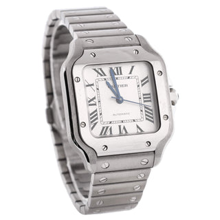 Cartier Santos Medium Steel front view
