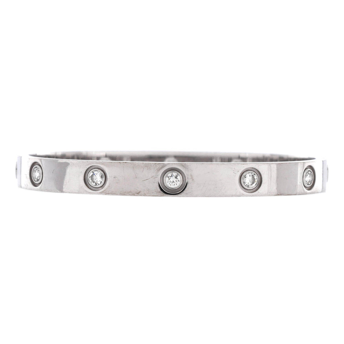 Cartier Love Bracelet Diamond White Gold detail view