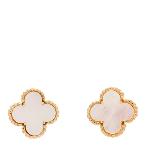 Van Cleef & Arpels Vintage Alhambra Earrings Mother of Pearl