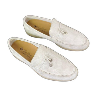 Loro Piana Summer Charms Loafer White top down view