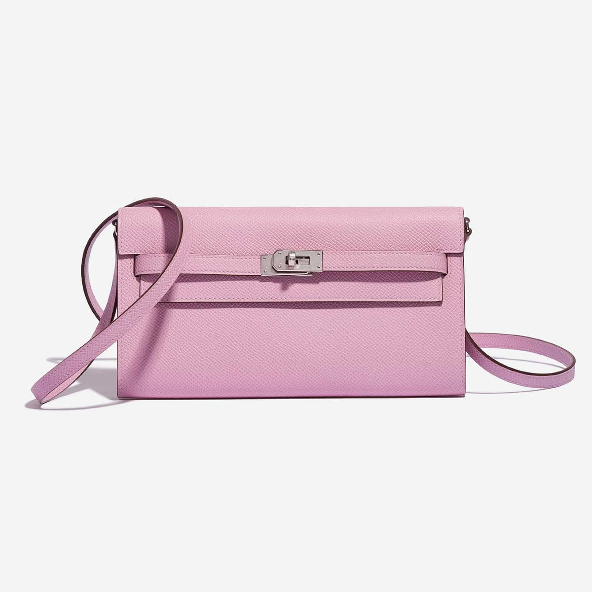 Hermès Kelly To Go Wallet Mauve Sylvestre front view