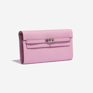 Hermès Kelly To Go Wallet Mauve Sylvestre side view