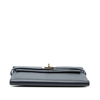 Hermès Kelly To Go Wallet Noir side view