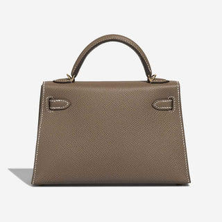 Hermès Mini Kelly II Mini Etoupe back view