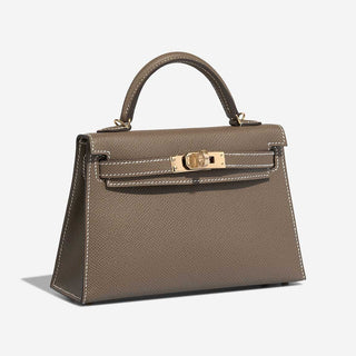 Hermès Mini Kelly II Mini Etoupe side view