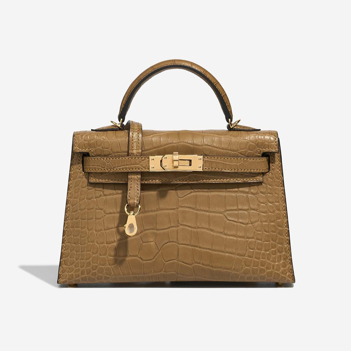 Hermès Mini Kelly II Mini Gold front view