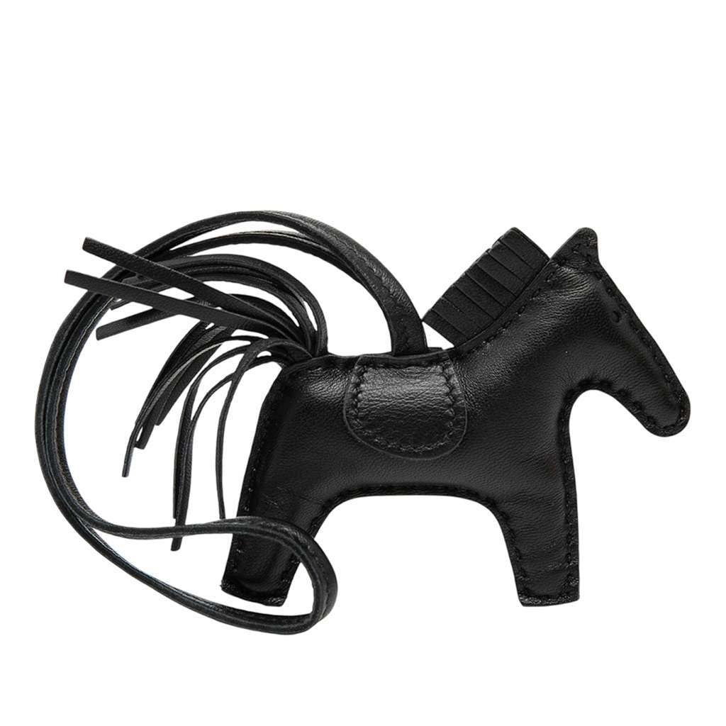 Hermès Rodeo Charm PM Noir front view