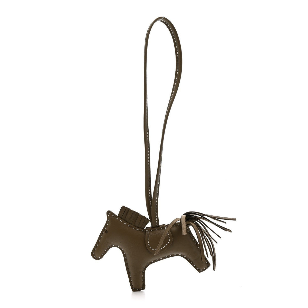 Hermès Rodeo Charm PM Etoupe front view