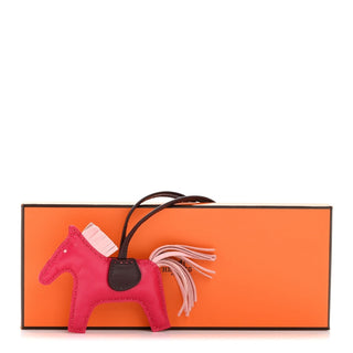 Hermès Rodeo Charm MM Rose Sakura back view