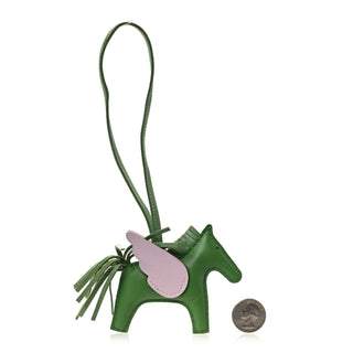 Hermès Rodeo Charm PM Vert Criquet side view