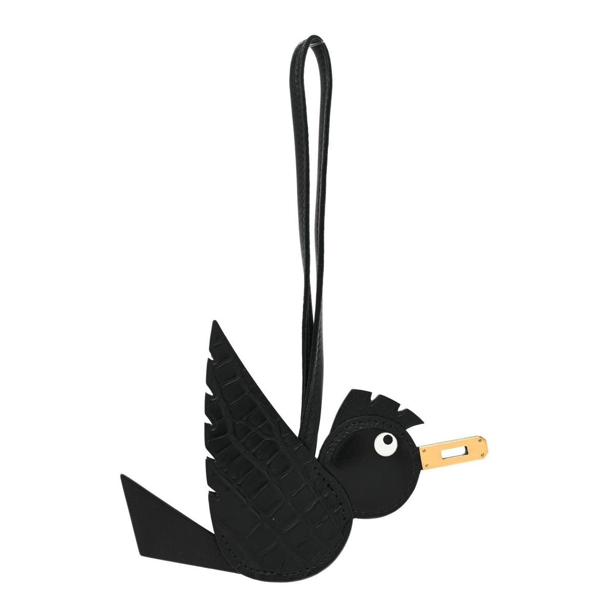 Hermès Birdy Charm Noir front view