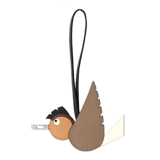 Hermès Birdy Charm Etoupe front view