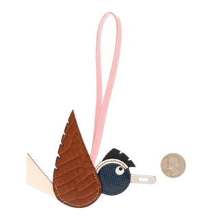 Hermès Birdy Charm Orange back view