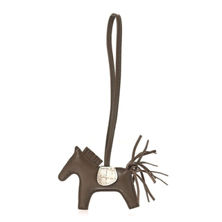 Hermès Rodeo Pegase Charm PM Etoupe front view