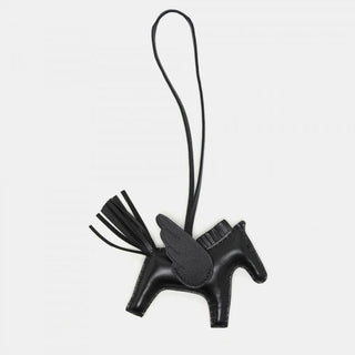 Hermès Rodeo Pegase Charm PM Noir back view