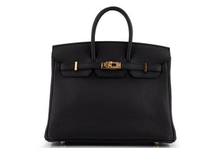Hermès Birkin 25 Noir GHW front view