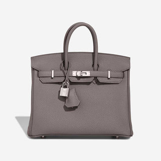 Hermès Birkin 25 Gris Meyer front view