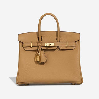 Hermès Birkin 25 Biscuit front view