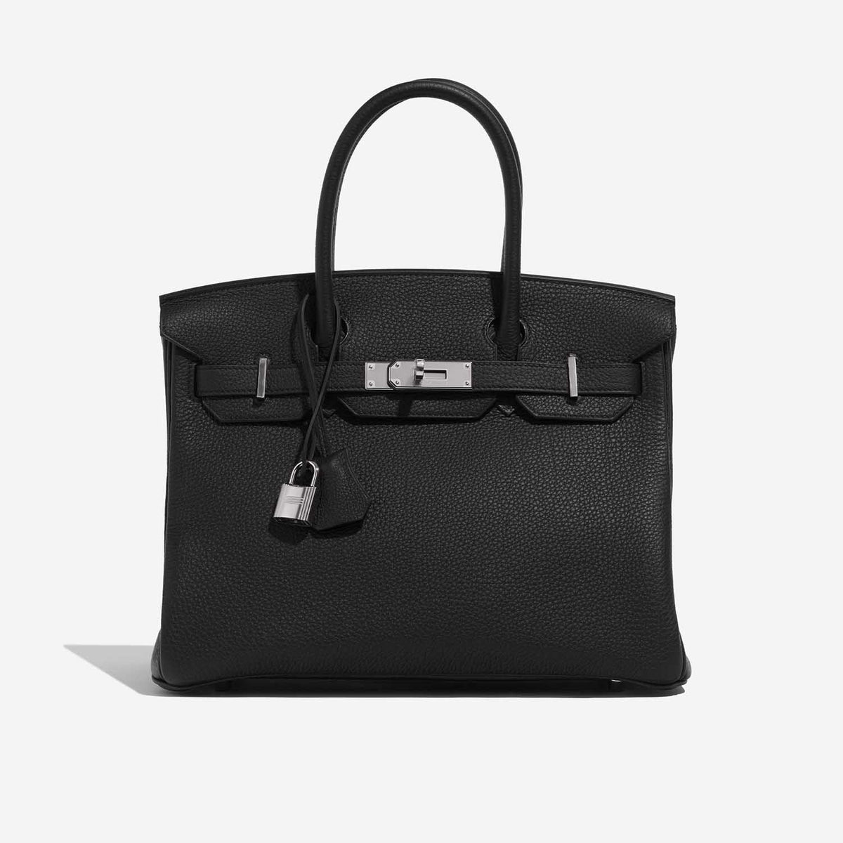 Hermès Birkin 30 Noir PHW front view