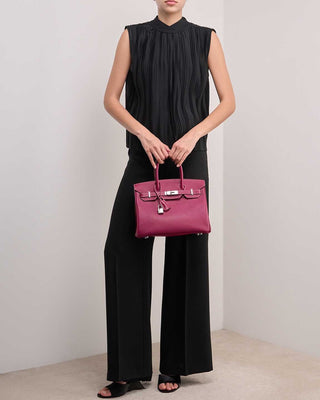 Hermès Birkin 30 Rose Tyrien back view