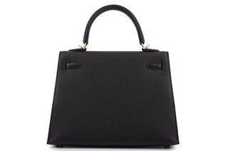 Hermès Kelly 25 Noir GHW back view