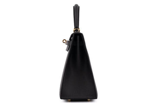 Hermès Kelly 25 Noir GHW side view