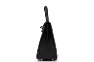 Hermès Kelly 25 Noir PHW side view