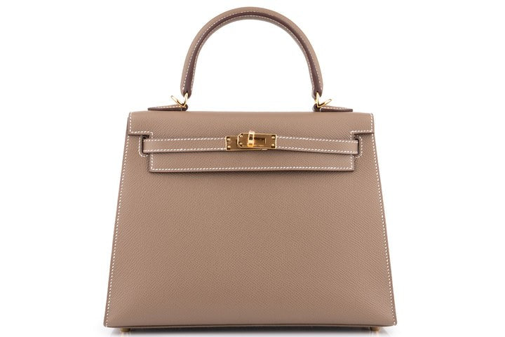 Hermès Kelly 25 Etoupe front view