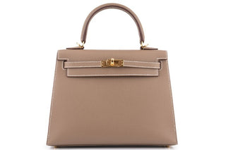 Hermès Kelly 25 Etoupe front view