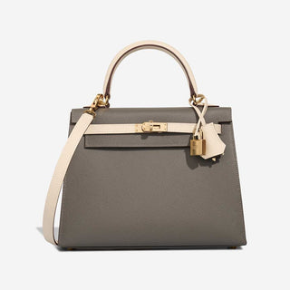 Hermès Kelly 25 Craie front view