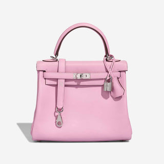 Hermès Kelly 25 Mauve Sylvestre front view