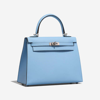 Hermès Kelly 25 Blue Brume side view