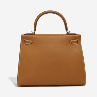 Hermès Kelly 28 Gold Epsom back view