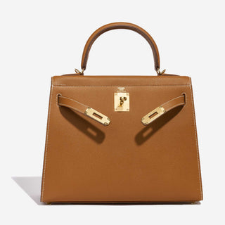 Hermès Kelly 28 Gold Epsom detail view
