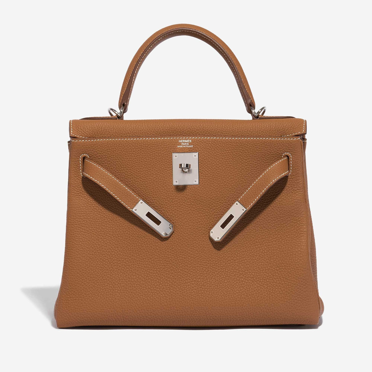 Hermès Kelly 28 Gold Togo side view