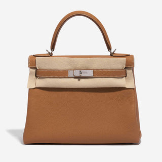 Hermès Kelly 28 Gold Togo back view