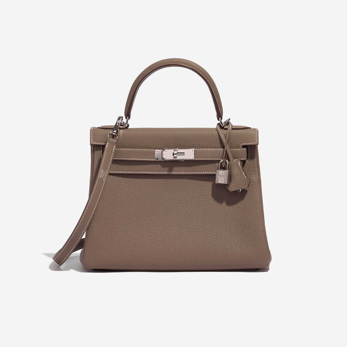 Hermès Kelly 28 Etoupe front view