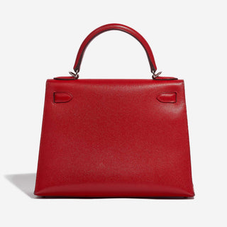 Hermès Kelly 28 Rouge Vif back view
