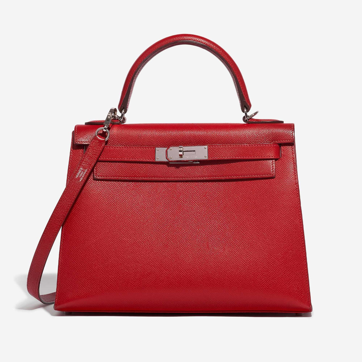 Hermès Kelly 28 Rouge Vif front view