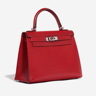 Hermès Kelly 28 Rouge Vif detail view