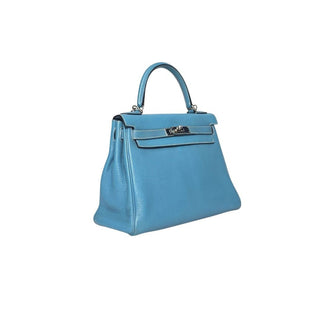 Hermès Kelly 28 Blue Jean back view