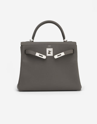 Hermès Kelly 28 Etain detail view