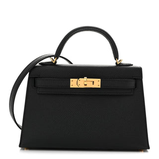 Hermès Mini Kelly II HSS Mini Noir / Craie front view