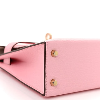 Hermès Mini Kelly II HSS Mini Rose Sakura / Gris Perle side view