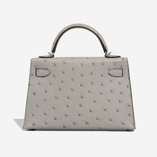 Hermès Mini Kelly II HSS Mini Bleu Brume / Nata back view