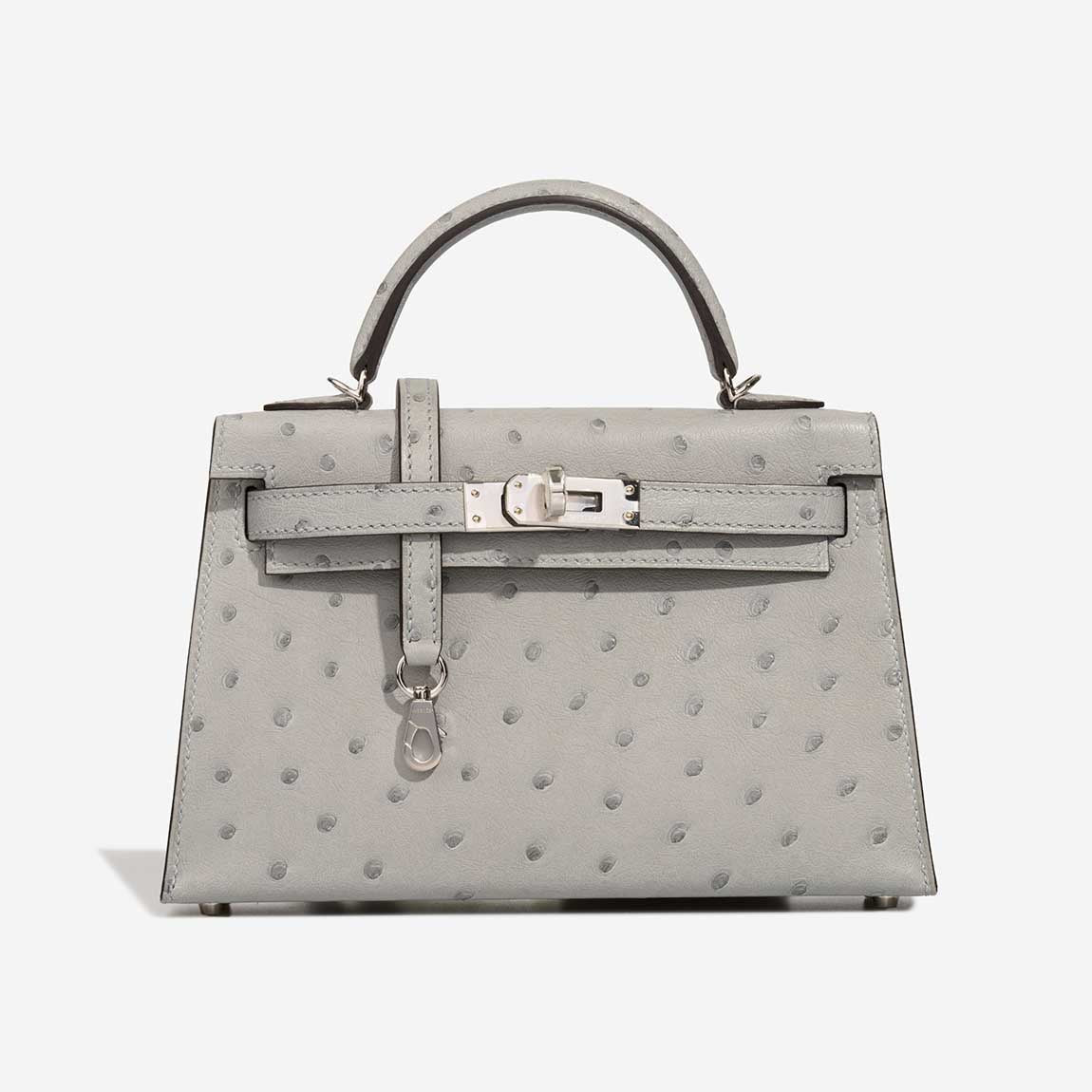 Hermès Mini Kelly II HSS Mini Bleu Brume / Nata front view