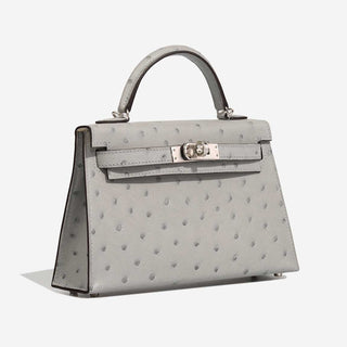 Hermès Mini Kelly II HSS Mini Bleu Brume / Nata side view