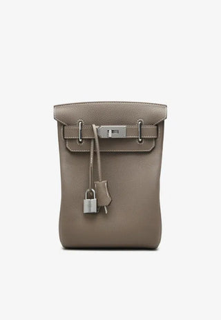 Hermès Hac a Dos PM Etoupe front view